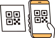 スマホでQRコードを読み込む様子