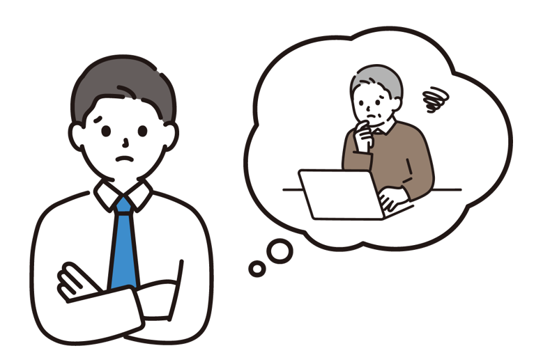 色々な課題がのしかかる男性