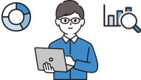 成果を示す男性